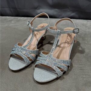 De Blossom Collection Sparkling Silver Heels
